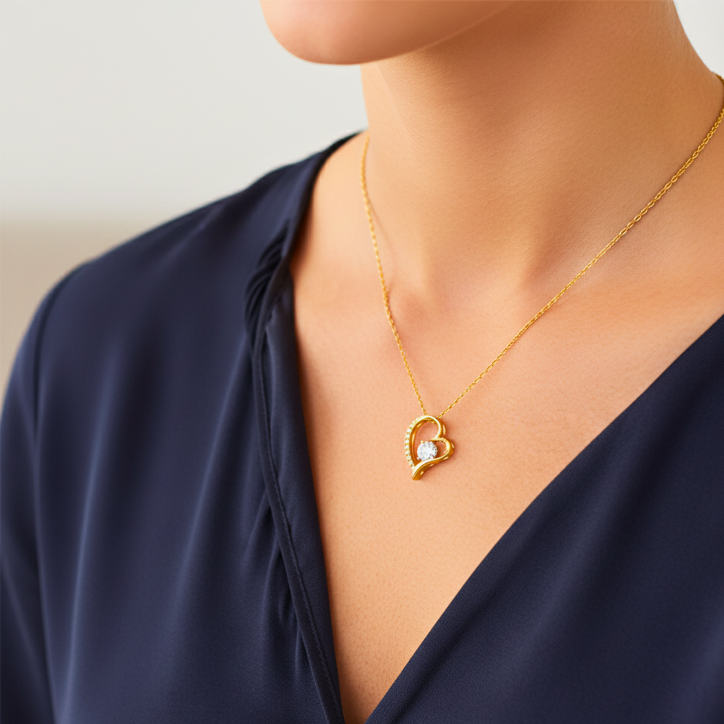 To My Wife - Love Heart Necklace