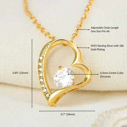 To My Sister - Love Heart Necklace