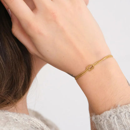 To My Daughter - Always In My Heart - Love Knot Bracelet