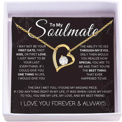 To My Soulmate - Love Heart Necklace