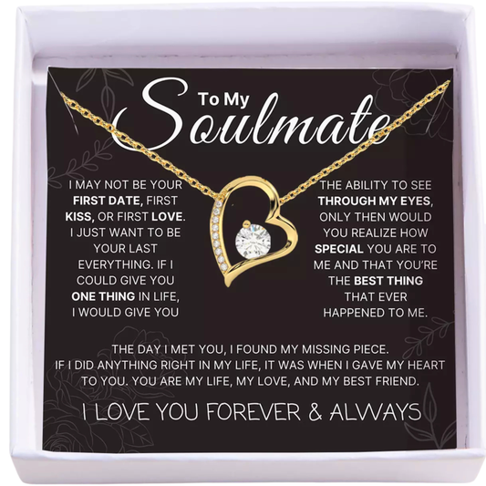 To My Soulmate - Love Heart Necklace