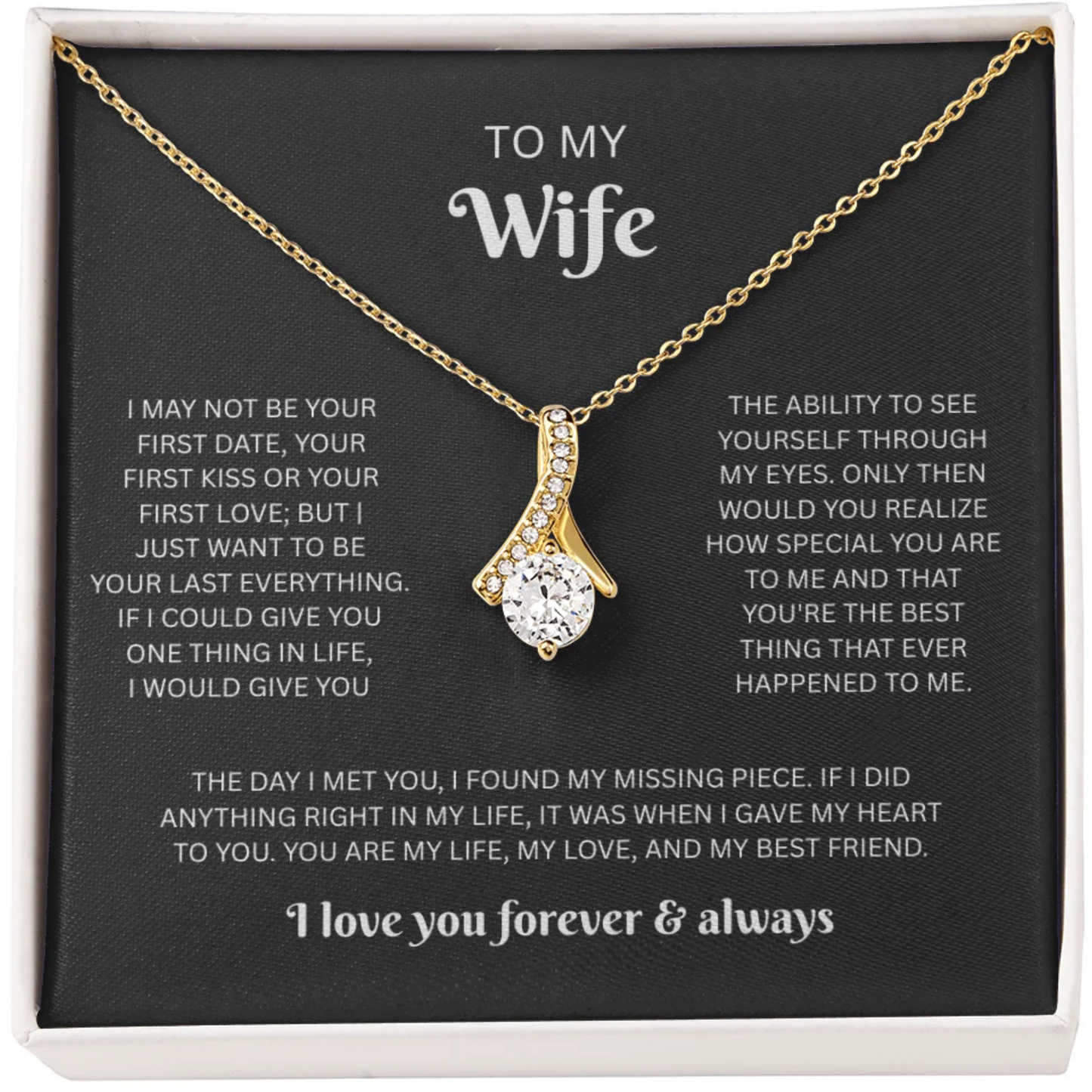 To My Wife - Forever & Always Necklace