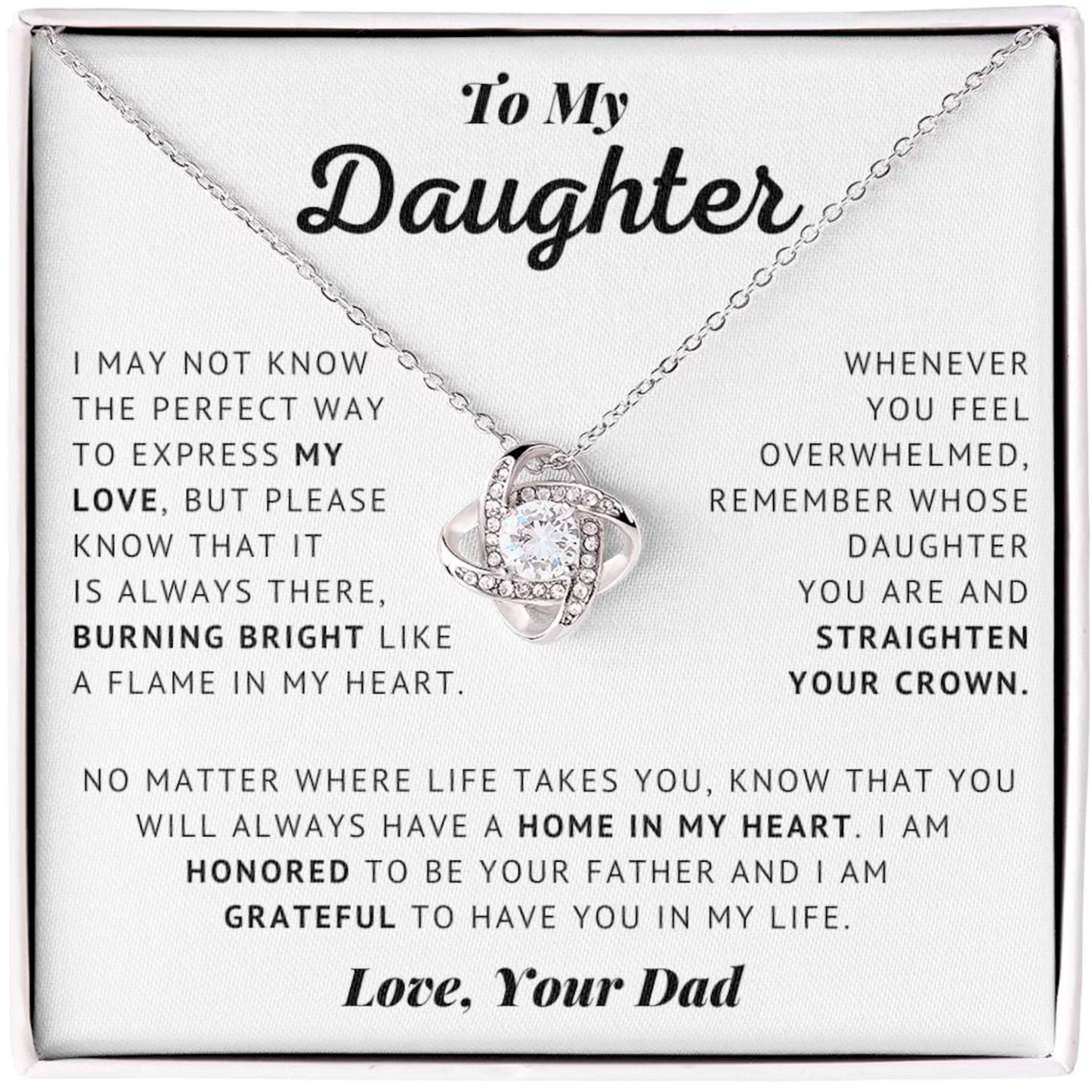 To My Daughter - Love Dad Necklace