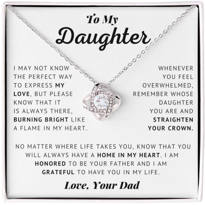 To My Daughter - Love Dad Necklace