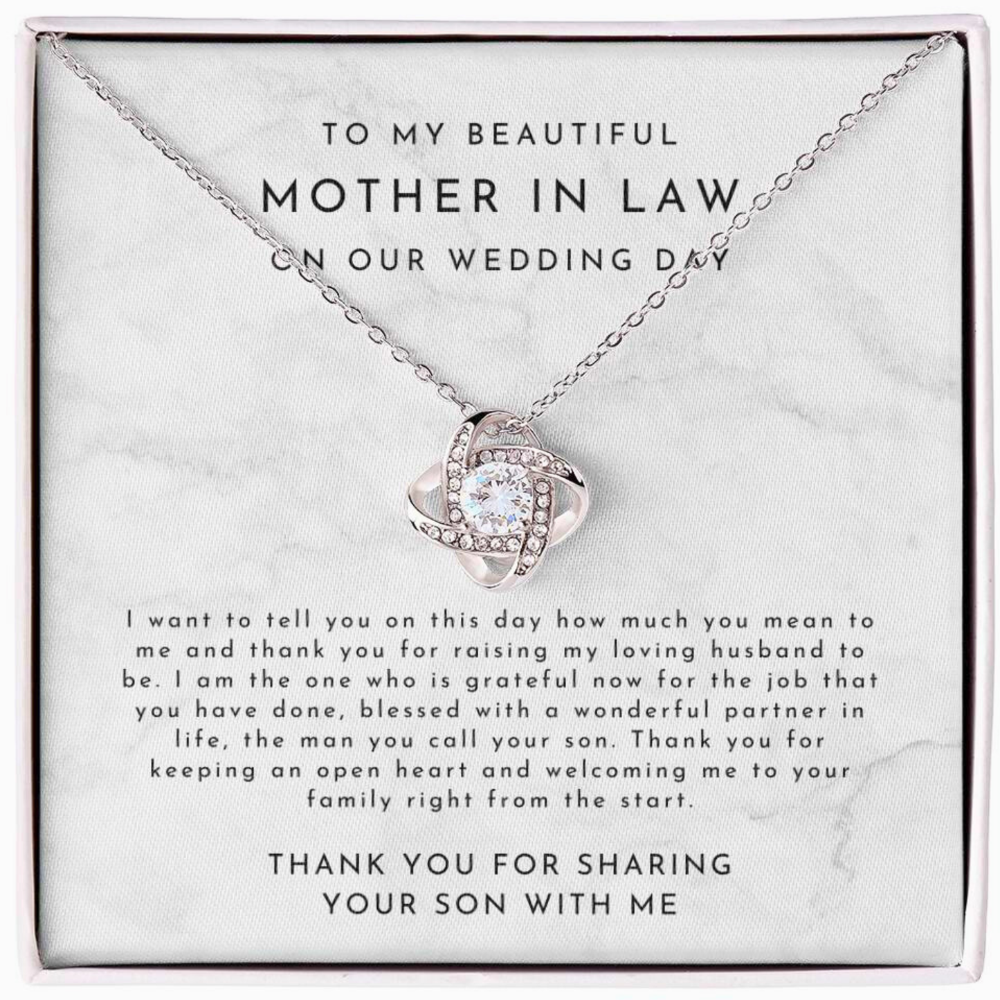 To My Beautiful Mother In Law Necklace