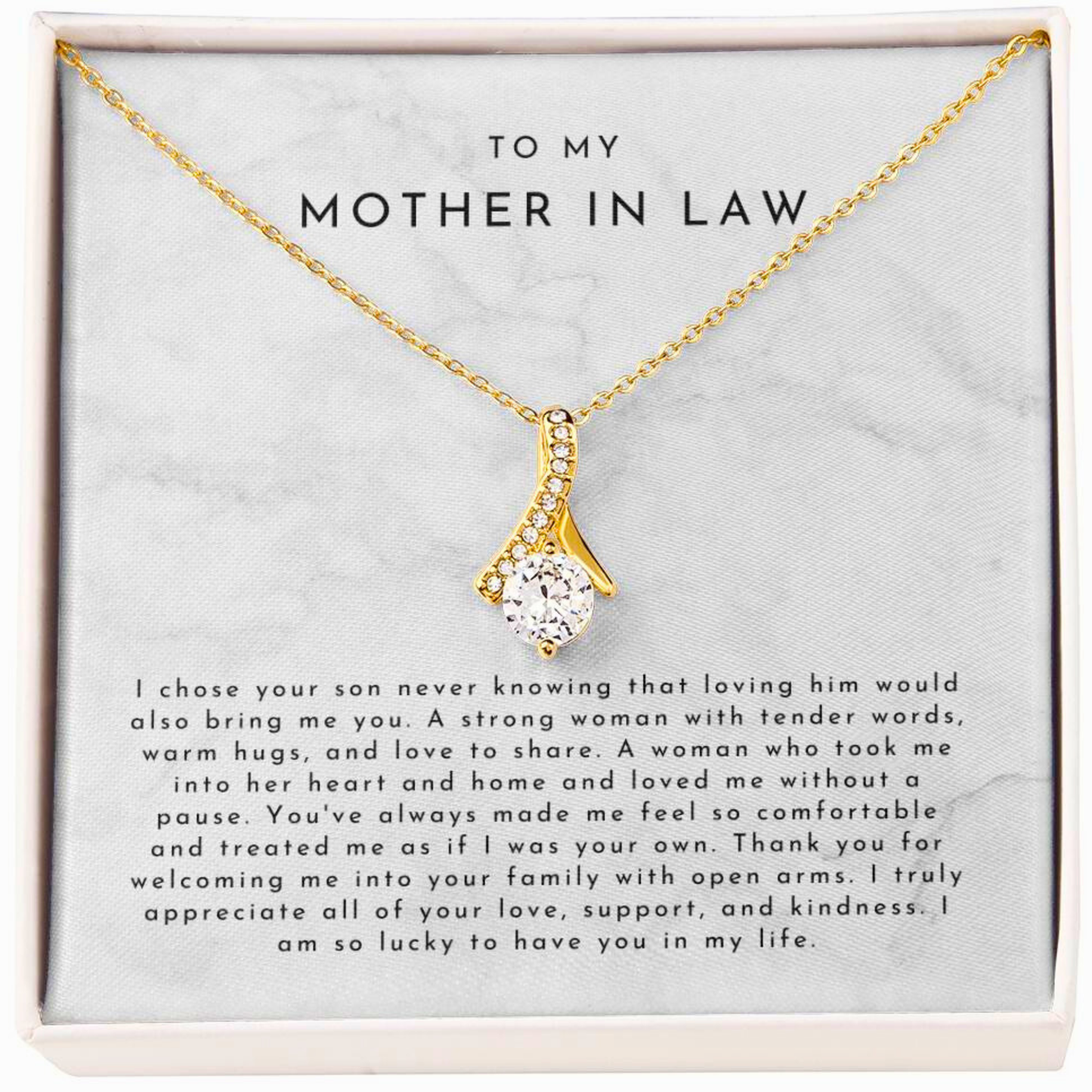 To My Mother-In-Law – I Chose Your Son Necklace