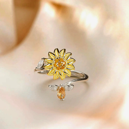 To My Granddaughter - Sunflower Fidget Ring