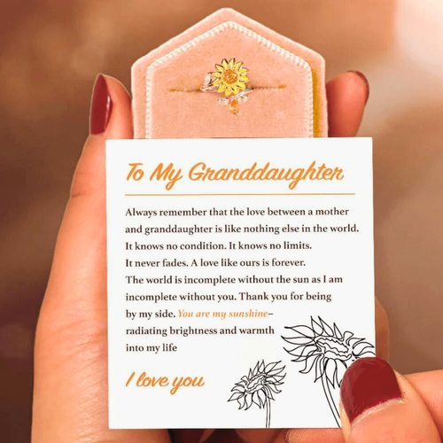 To My Granddaughter - Sunflower Fidget Ring