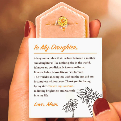 To My Daughter - Sunflower Fidget Ring