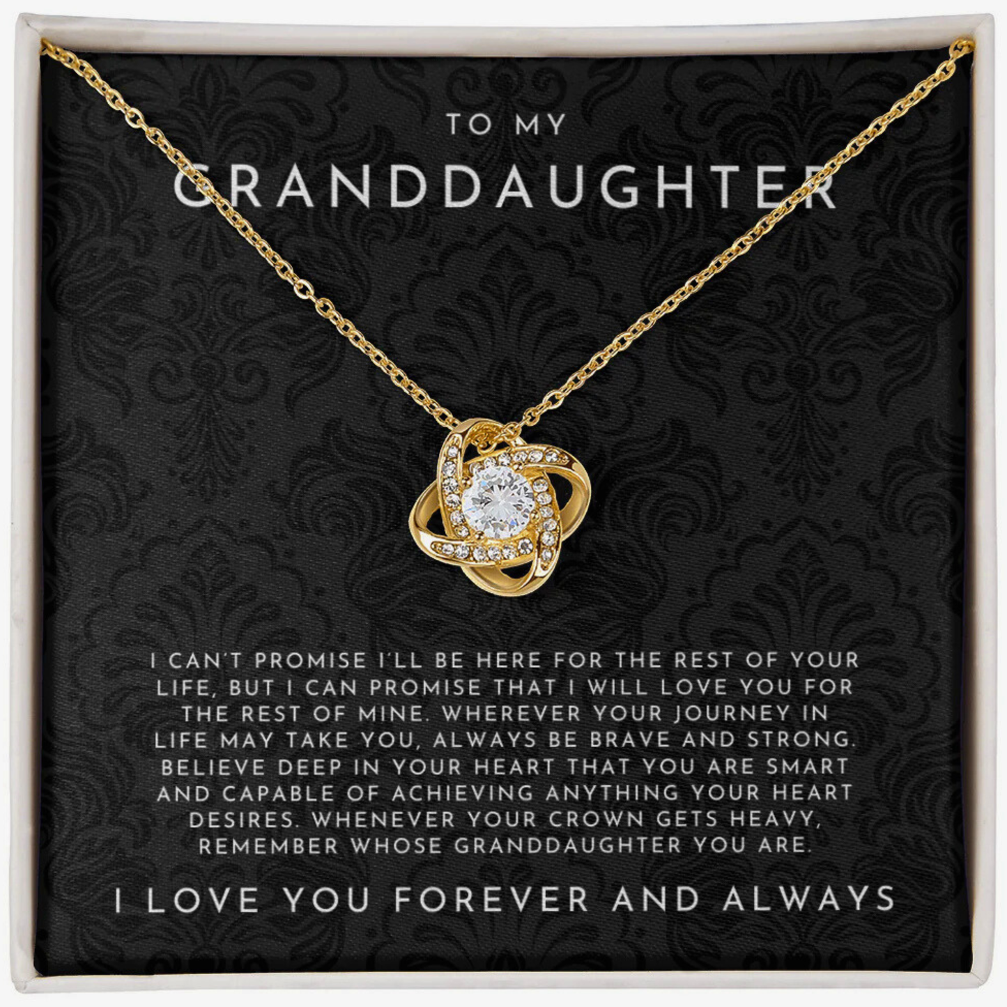 To My Granddaughter - Forever & Always Necklace