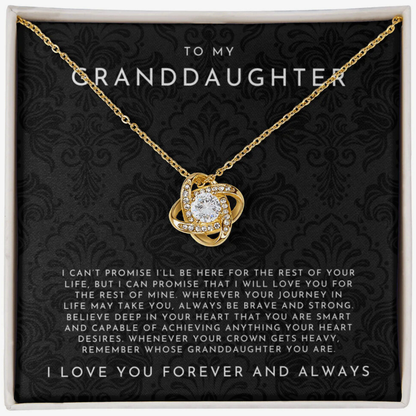 To My Granddaughter - Forever & Always Necklace