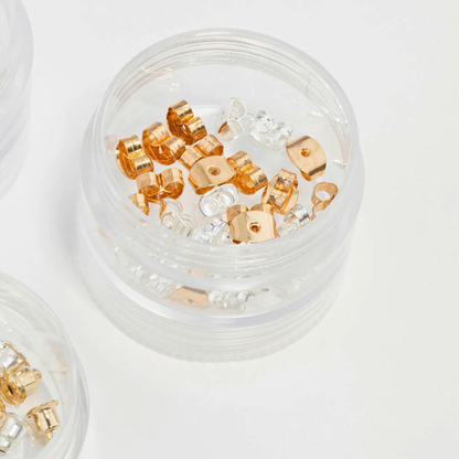 Mixed Gold & Silver 3 Tubs Earring Backs