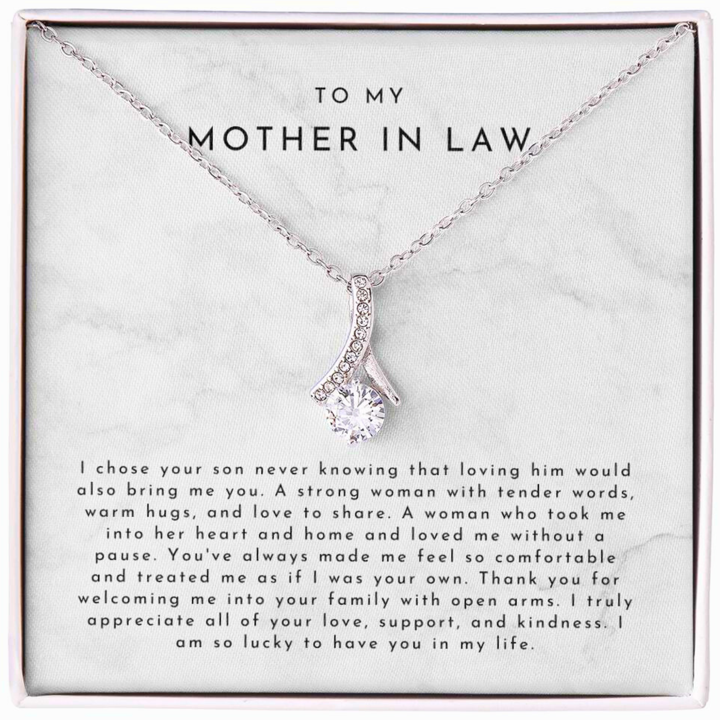 To My Mother-In-Law – I Chose Your Son Necklace