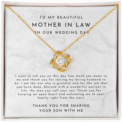 To My Beautiful Mother In Law Necklace