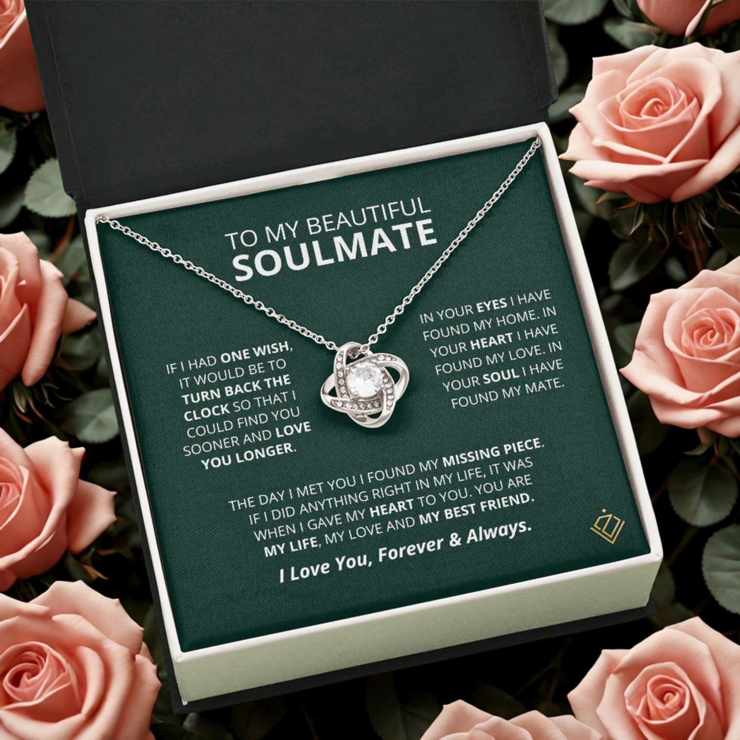 To My Beautiful Soulmate - Forever & Always Necklace