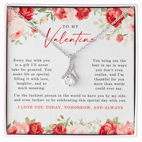 To My Valentine Alluring Beauty Necklace | Red Floral