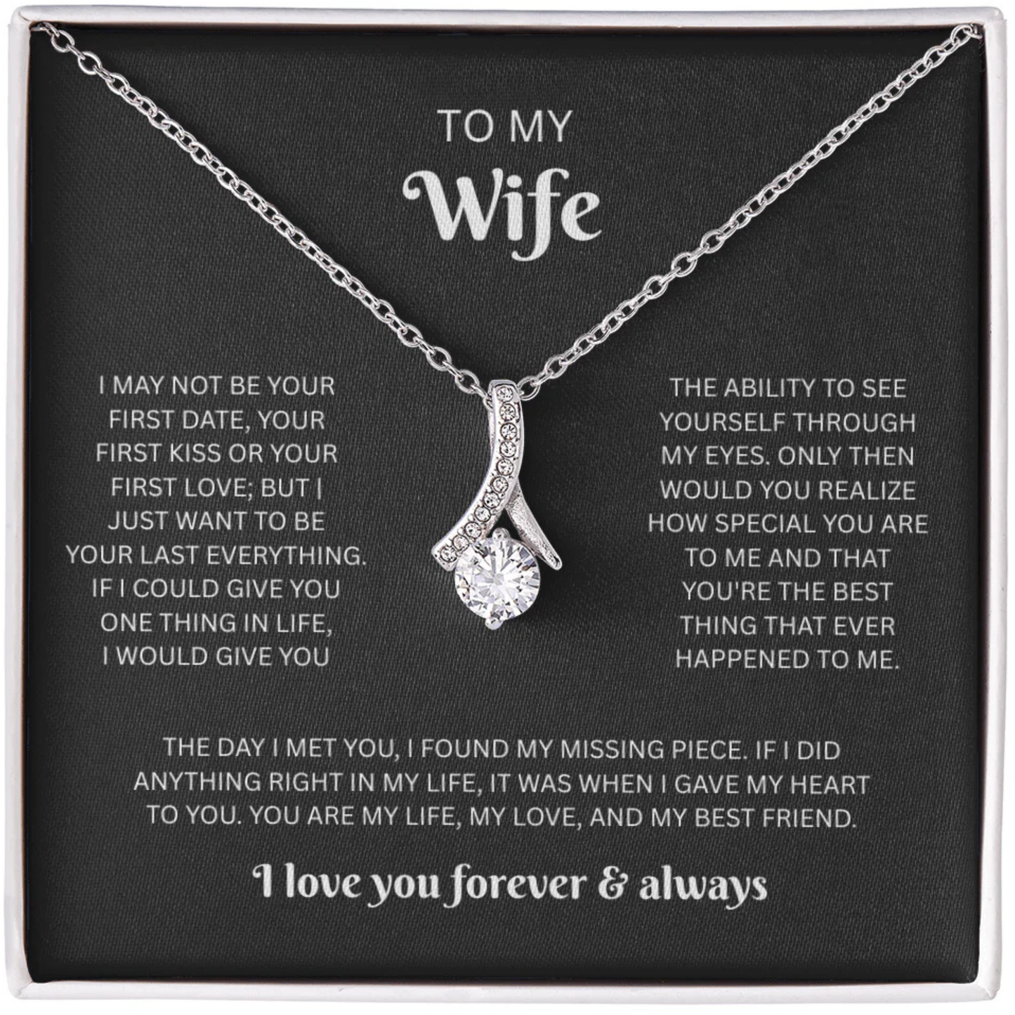 To My Wife - Forever & Always Necklace