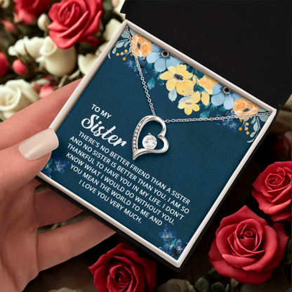 To My Sister - Love Heart Necklace