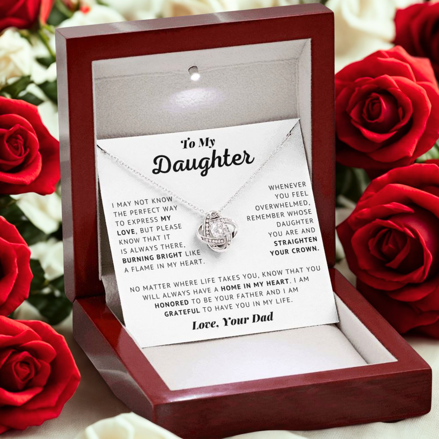 To My Daughter - Love Dad Necklace