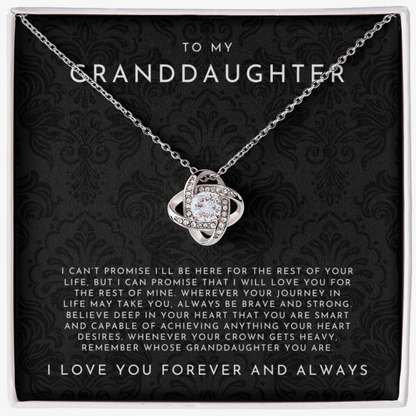 To My Granddaughter - Forever & Always Necklace