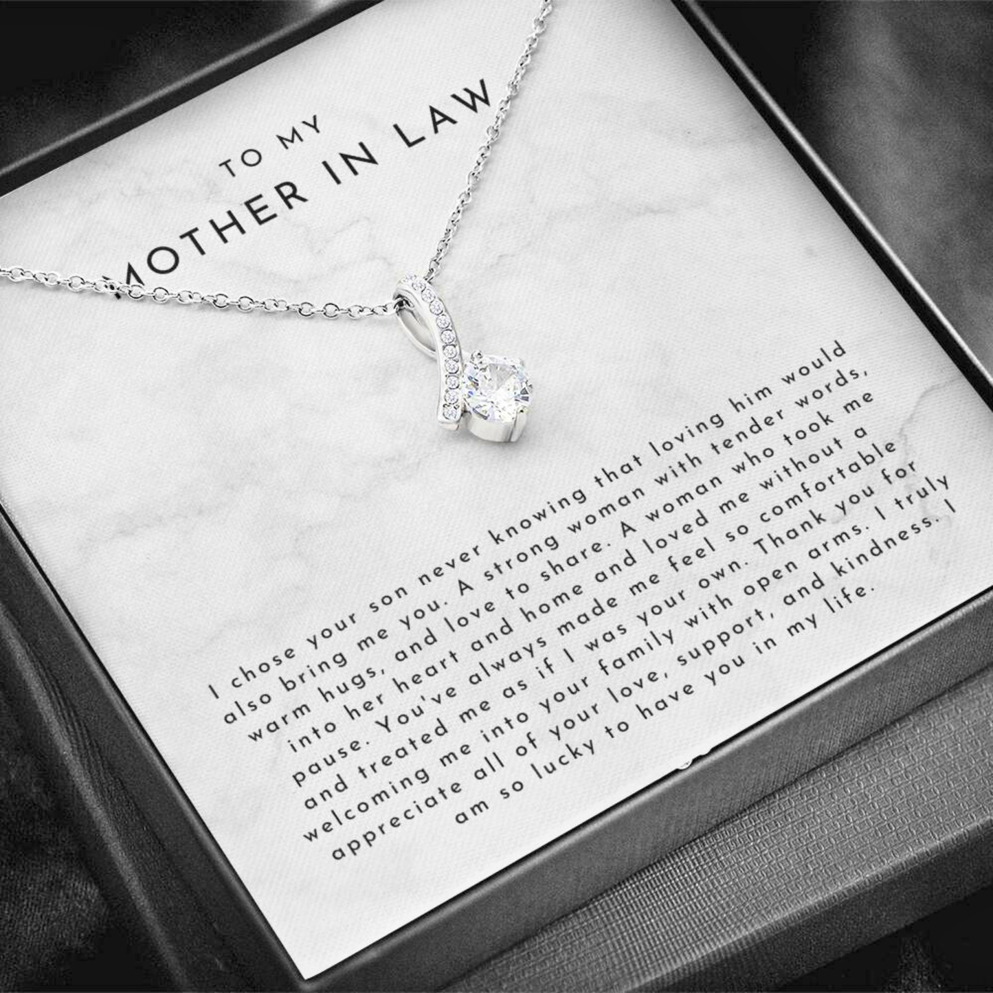 To My Mother-In-Law – I Chose Your Son Necklace