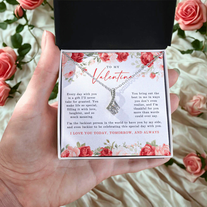 To My Valentine Alluring Beauty Necklace | Red Floral