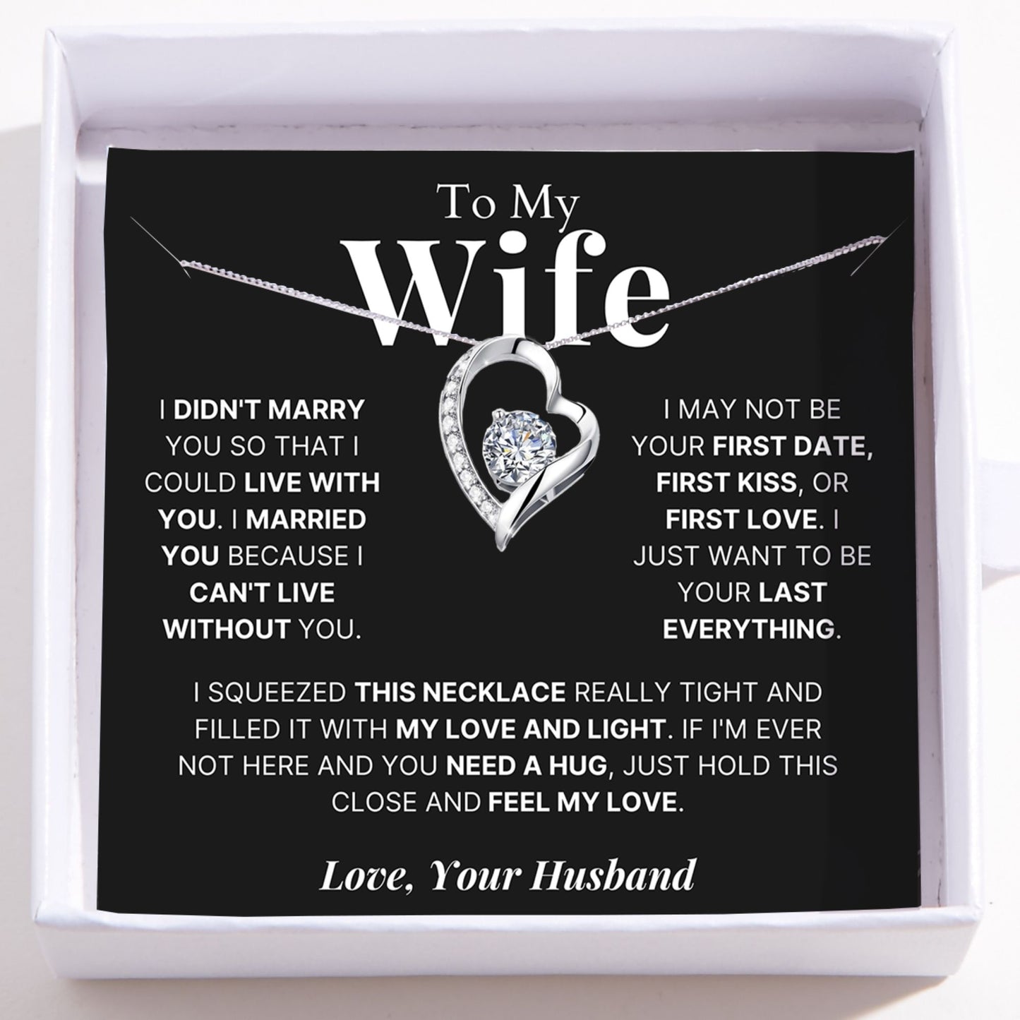 To My Wife - Love Heart Necklace