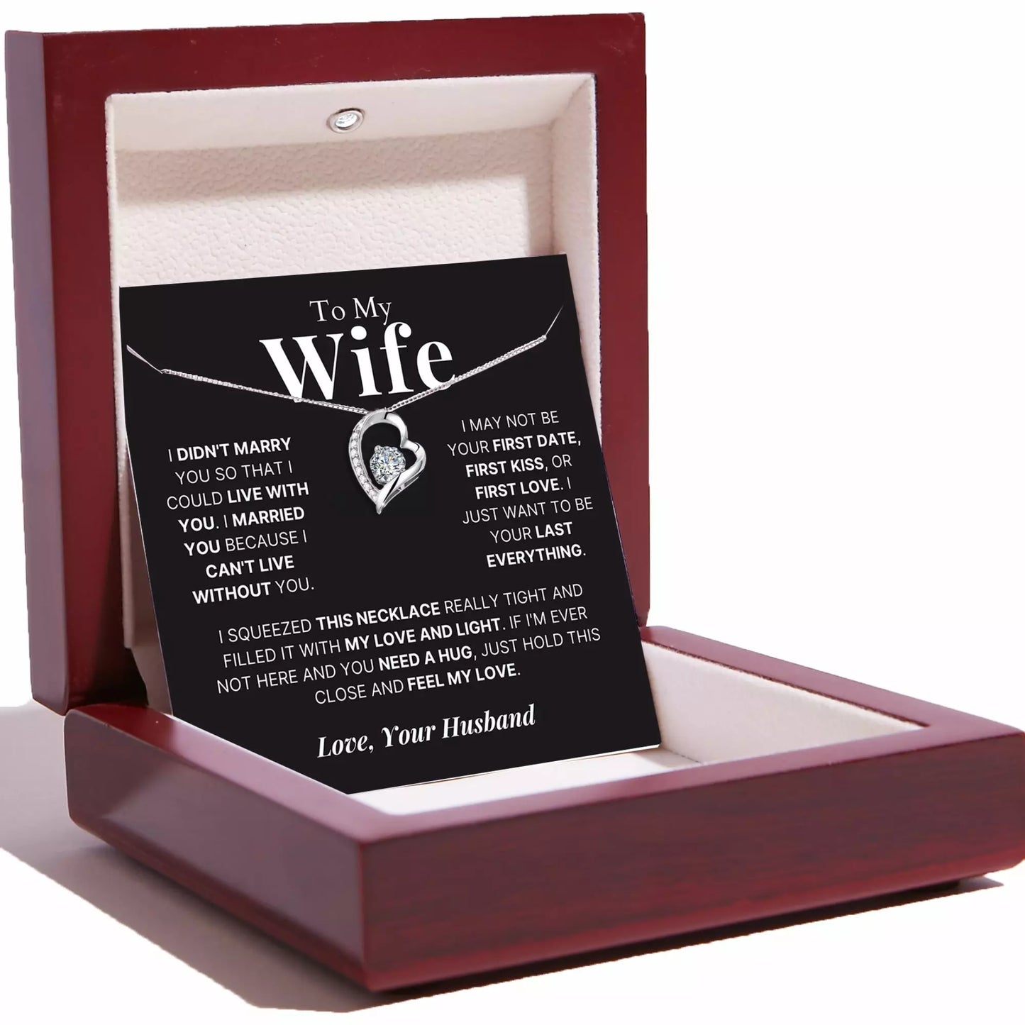 To My Wife - Love Heart Necklace