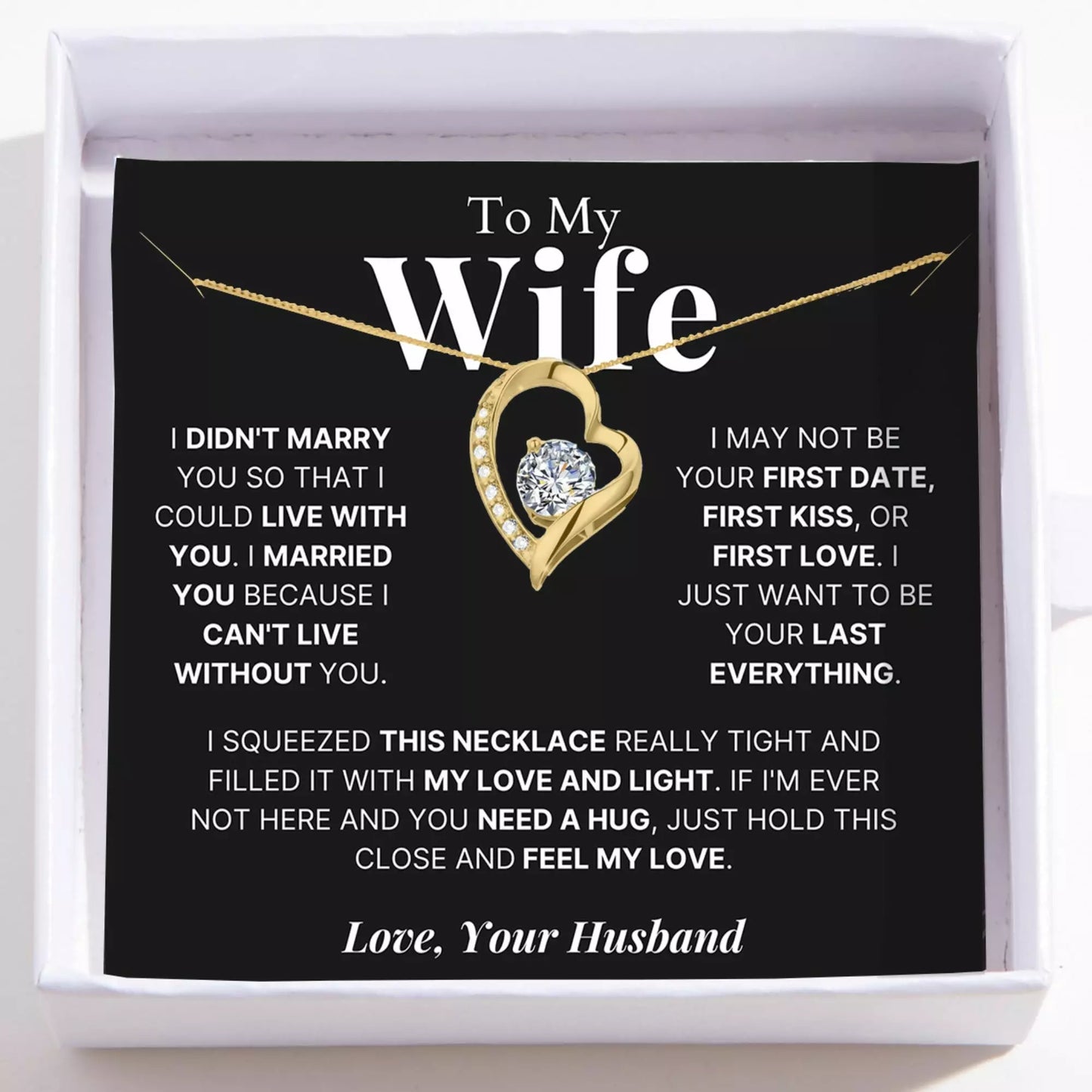 To My Wife - Love Heart Necklace