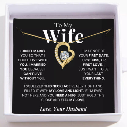 To My Wife - Love Heart Necklace