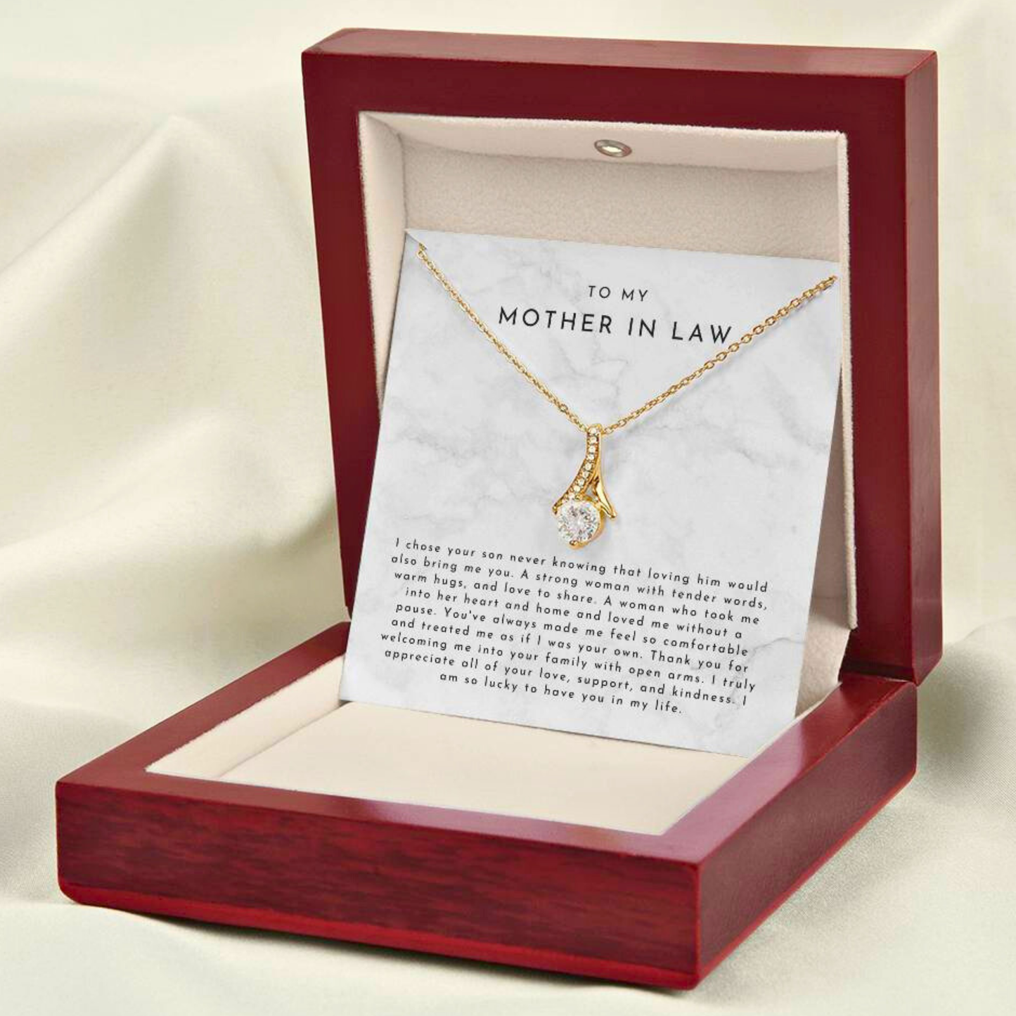 To My Mother-In-Law – I Chose Your Son Necklace