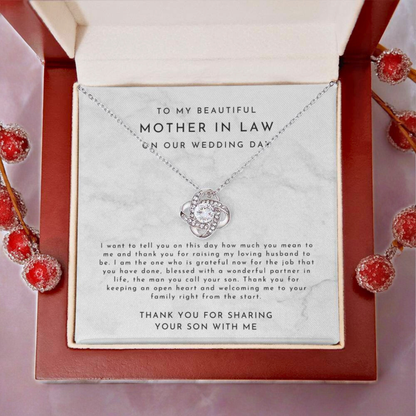 To My Beautiful Mother In Law Necklace