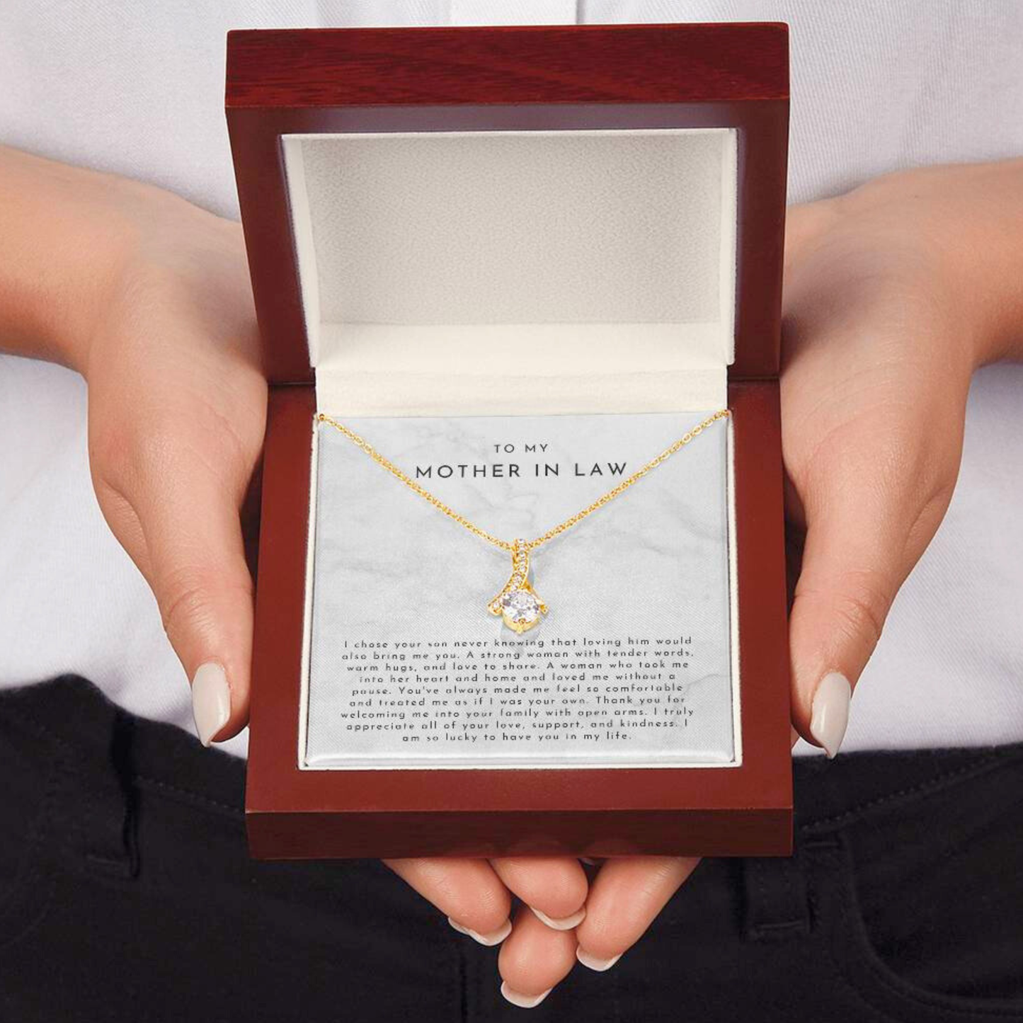 To My Mother-In-Law – I Chose Your Son Necklace