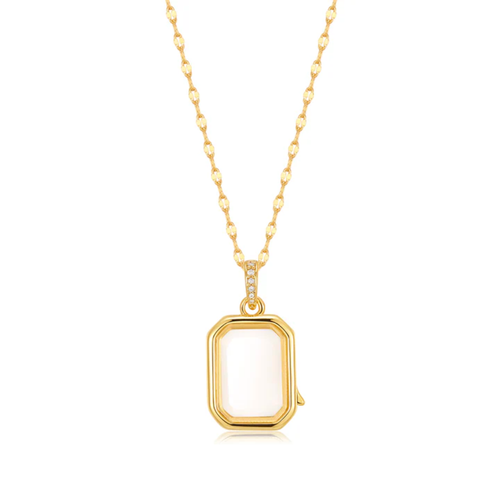 Baguette Gold Floating Locket