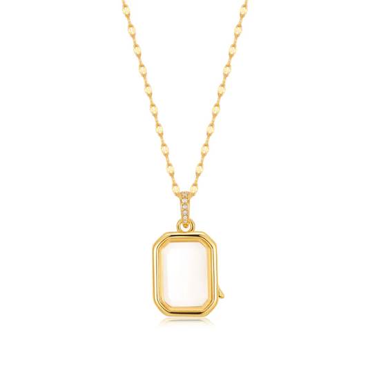 Baguette Gold Floating Locket
